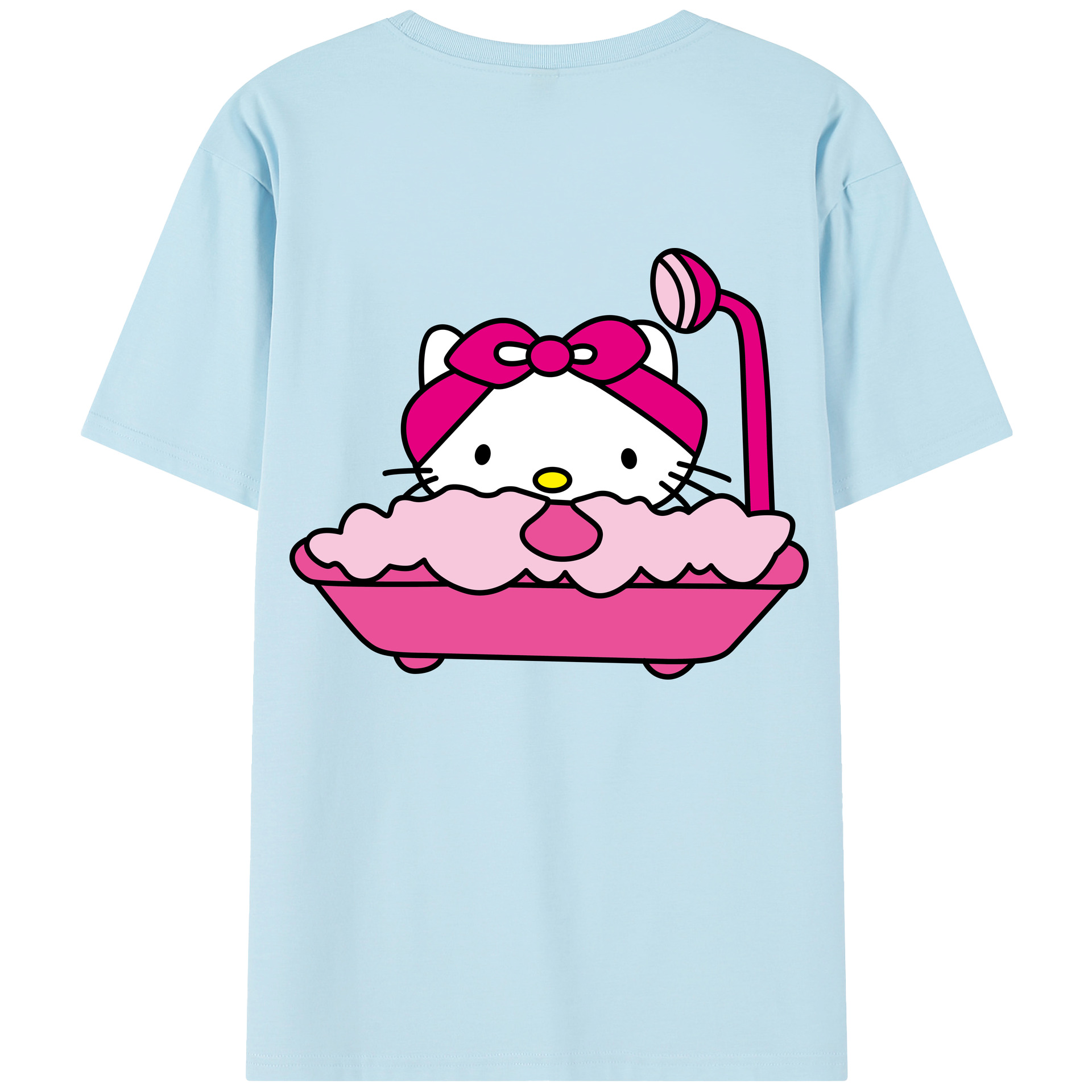 （画像用） Hello Kitty ハローキティ 綿100％半袖Tシャツ（背面プリント）